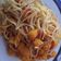 El cooksnap de Sara Lopez cuando hizo Espaguetis con calabaza y pimiento rojo.