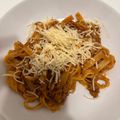 El cooksnap de Solana Garcia Navarro cuando hizo Spaghetti con salsa boloñesa.