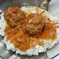 El cooksnap de Eugine Benitez Cúfaro cuando hizo Albóndigas en salsa con arroz🍽.