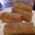 El cooksnap de Sabrina Fava cuando hizo Rollitos de salchicha con pan lactal.