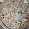El cooksnap de graciela ciak cuando hizo Ensalada de atún, tomate cherry, choclo, arvejas, queso muzzarella, semillas de girasol y verdeo.