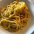 El cooksnap de Marieta cuando hizo Espagueti carbonara tradicional.