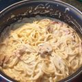 El cooksnap de Gema Andaluza Garcia Bautista cuando hizo 162. Espaguetis en salsa carbonara con nata y setas.