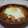 El cooksnap de Luis J. cuando hizo Huevos al horno con berenjenas.