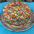 El cooksnap de Estibaliz Bermejo Monge cuando hizo Tarta arco iris con thermomix.