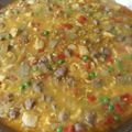 El cooksnap de Number One cuando hizo Arroz con pollo, salchichas y verdura.