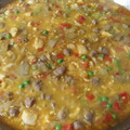 El cooksnap de Number One cuando hizo Arroz con pollo, salchichas y verdura.