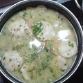 El cooksnap de Floren cuando hizo Merluza en salsa verde con gambas.