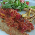 El cooksnap de Vale Patagonia cuando hizo Filete de merluza al horno, con ensalada.