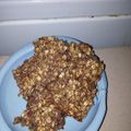 Joshua 's cooksnap of when they made Banana-Oatmeal bars.