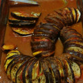 El cooksnap de Vianey Contreras cuando hizo Berenjena hasselback.