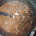 El cooksnap de Hernan Chiappella cuando hizo Guiso de lentejas, Porotos, chorizo y zapallo.
