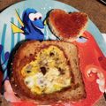 vlutaski's cooksnap of when they made Egg in Toast! (AKA: Toad in a Hole😂😂).