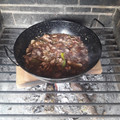 El cooksnap de Raquel Muñiz cuando hizo Cerdo con champiñones al vino tinto.