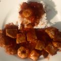 El cooksnap de ByTommy cuando hizo Atún y gambas en salsa de tomate con arroz- fácil.