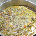 El cooksnap de Lourdes Ortiz cuando hizo Carne picada con col kale y arroz.