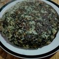 El cooksnap de Antonella cuando hizo Tortilla de acelga espinaca y cebolla.