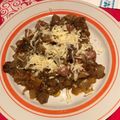 El cooksnap de pich cuando hizo Berenjenas en salsa con queso.