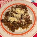 El cooksnap de pich cuando hizo Berenjenas en salsa con queso.