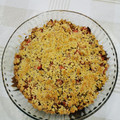 El cooksnap de claudia brintrup cuando hizo Tarta crumble de ruibarbo y fresas.