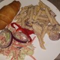 arli455's cooksnap of when they made Chicken and Sausage Alfredo.