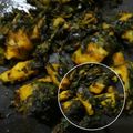 Asha Sharma's cooksnap of when they made Methi allu ki sabji.