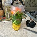 El cooksnap de Tonantzín Padilla cuando hizo Licuado de piña zanahoria, pepino, apio y espinacas.