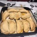 El cooksnap de Ana cuando hizo Empanadas criollas (morrón, cebolla, huevito duro, pasa de uva y aceitunas), con masa casera🥟.