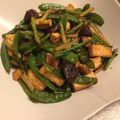 El cooksnap de Cristina Cryss cuando hizo Tofu con setas shiitake y espárragos trigueros en salsa de soja.