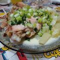 El cooksnap de Anna Bella alias Moni Argento cuando hizo Pollo con crema de apio y puré.