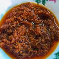 Cooksnap Erma Yusnida semasa beliau membuat Sambal Tumis Budu.