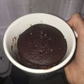 El cooksnap de Alba cuando hizo Mugcake: Brownie a la taza sin leche en 5 minutos.