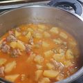 El cooksnap de Pilar Dominguez cuando hizo Caldereta de cordero.
