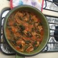 El cooksnap de Rocío Álvarez cuando hizo Bisteces entomatados con espinacas.
