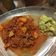 El cooksnap de Luis Barajas cuando hizo Carne desebrada de cerdo con papas en chile guajillo💖.