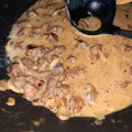 El cooksnap de Sofia Medina cuando hizo Lomo de cerdo con salsa de champiñones y queso.