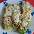 El cooksnap de Valle cuando hizo Calabacines rellenos.