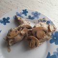 El cooksnap de Adriana Sequeira cuando hizo Pollo con salsa de champiñones.