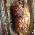 El cooksnap de Sandra Bartolomeo cuando hizo Bondiola de cerdo rellena.