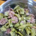 El cooksnap de Edith Laura Pino cuando hizo Habas con longaniza y ajos tiernos.