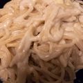 El cooksnap de Andrea dlrg cuando hizo Pasta con salsa de cuatro quesos. ॐ.