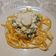 El cooksnap de Diego cuando hizo Nidos de pasta con espinacas y huevo poché.