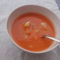 El cooksnap de Irene-Guirao cuando hizo Gazpacho andaluz. Sopa fría de tomate.