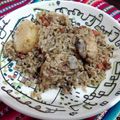 El cooksnap de Shirley cuando hizo Arroz con pollo.