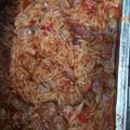 Cooksnap από Nikos Nikolaou στη συνταγή Κριθαράκι με λουκάνικα χωριάτικα, πιπεριές και φέτα