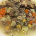 El cooksnap de Joan Adam cuando hizo Cocido catalán (Escudella i carn d'olla).