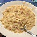 El cooksnap de Katherine Medina cuando hizo Coditos con chorizo y queso.