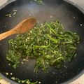 El cooksnap de libertsol cuando hizo Espinacas salteadas con queso de cabra.