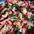 El cooksnap de Yudith cuando hizo Tallarín saltado criollo de pollo.
