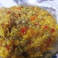 El cooksnap de Eliana Jazmin cuando hizo Guiso de arroz y pollo con azafrán.